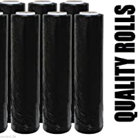 Los mejores  - 6 Rollos de fuerte negro palé Stretch Shrink Wrap fundido Parcel Packing Film